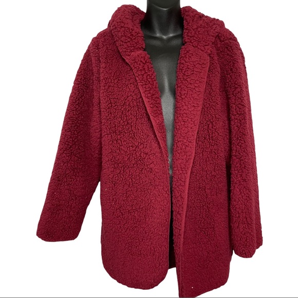 pink sherpa cardigan